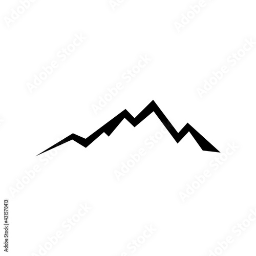 Black mountain sign icon. Vector illustration eps 10