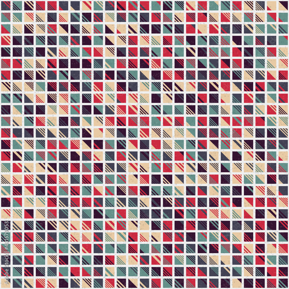 Fototapeta premium Abstract Geometric Pattern generative computational art illustration