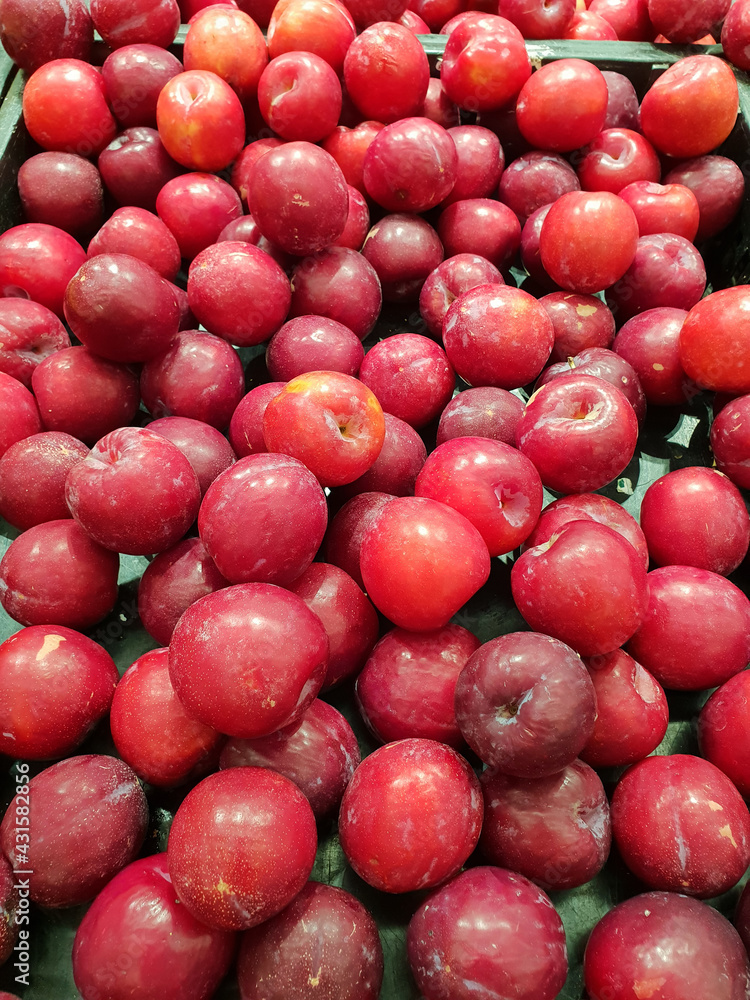 Palm Fresh fruits on basket for sale. Fruit background. Palm Fresh fruits on basket for sale. Fruit background.