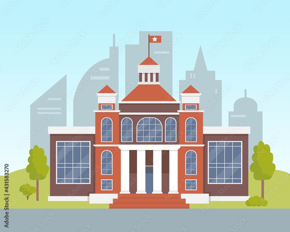 Obraz premium Court house, bank, university or Public building