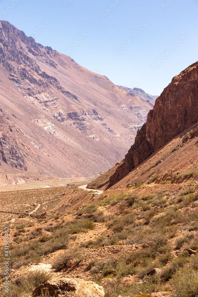 Fototapeta premium Punto panoramico desde la Ruta 7, Mendoza.