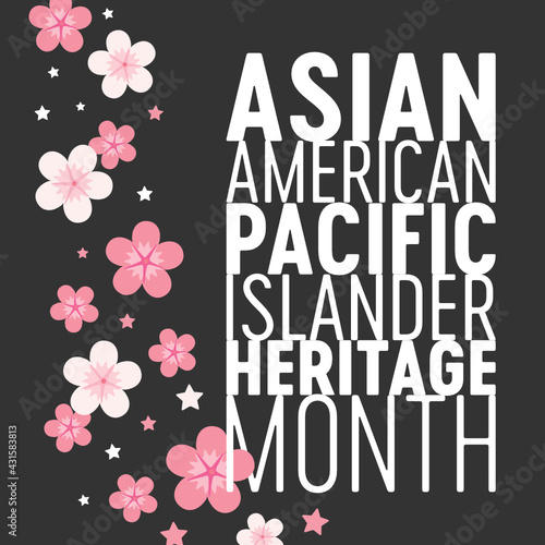 Asian American Pacific Islander Heritage Month, AAPI Celebration, AAPI Month, Celebration, Culture Celebration, Vector Text Illustration Background