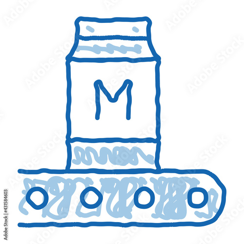 convector milk bottle doodle icon hand drawn illustration