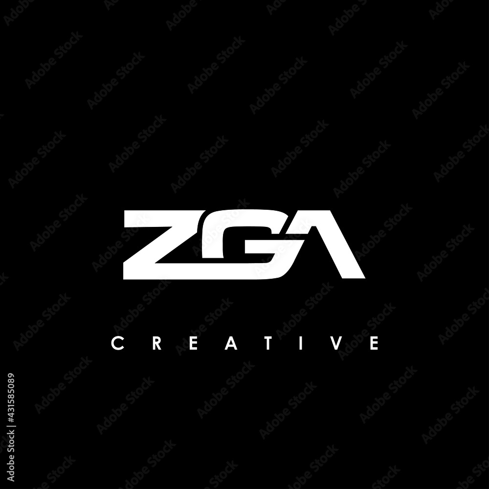 ZGA Letter Initial Logo Design Template Vector Illustration ZGA Letter Initial Logo Design Template Vector Illustration