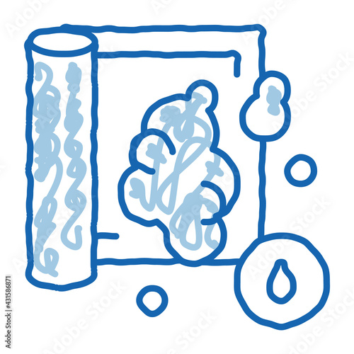 water soapy carpet cleaning doodle icon hand drawn illustration