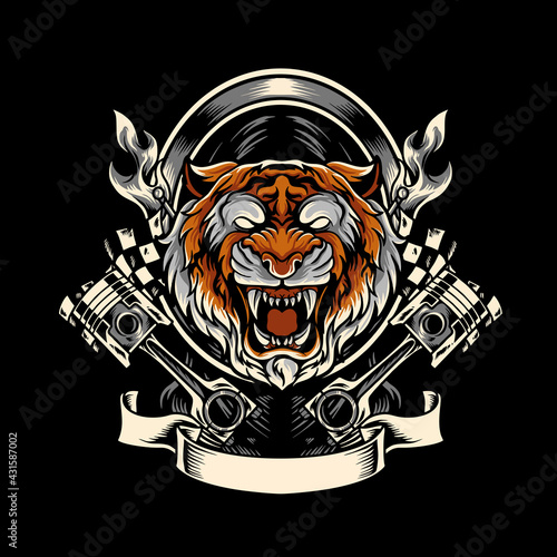 Tiger Motorider Mascot