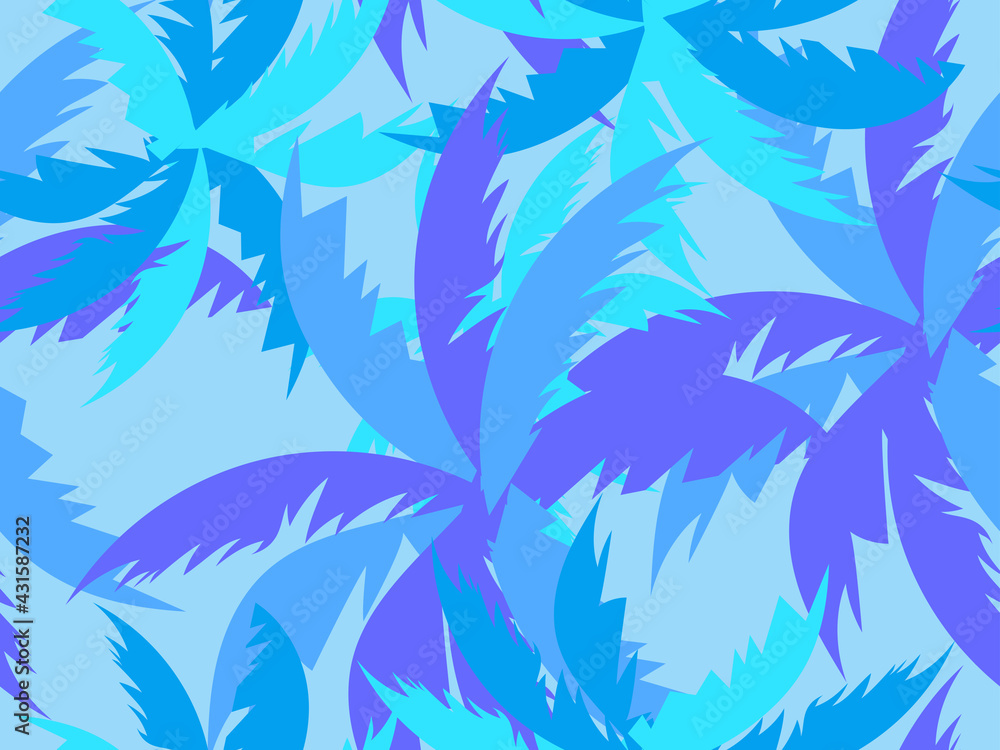 Palm leaves seamless pattern. Tropical jungle, exotic background. Typography background for advertising, postcards, poster and banner. Vector illustration Palm leaves seamless pattern. Tropical jungle, exotic background. Typography background for advertising, postcards, poster and banner. Vector illustration