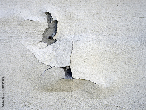 Εκτύπωση καμβά Closeup shot of cracked paint on the concrete wall