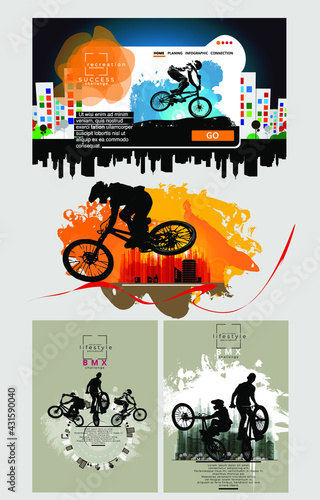 Sport concept for internet banners, social media banners, headers of websites, vector illustration 