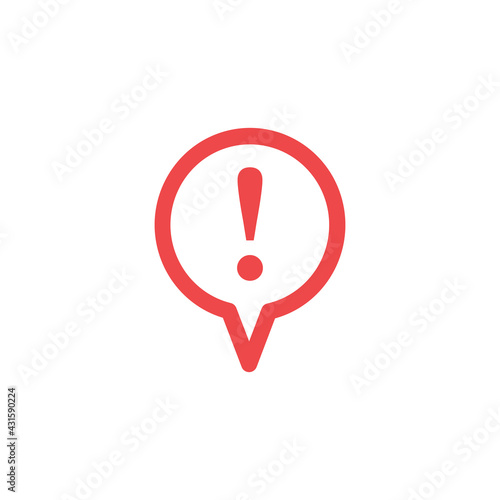 Exclamation mark sign icon....