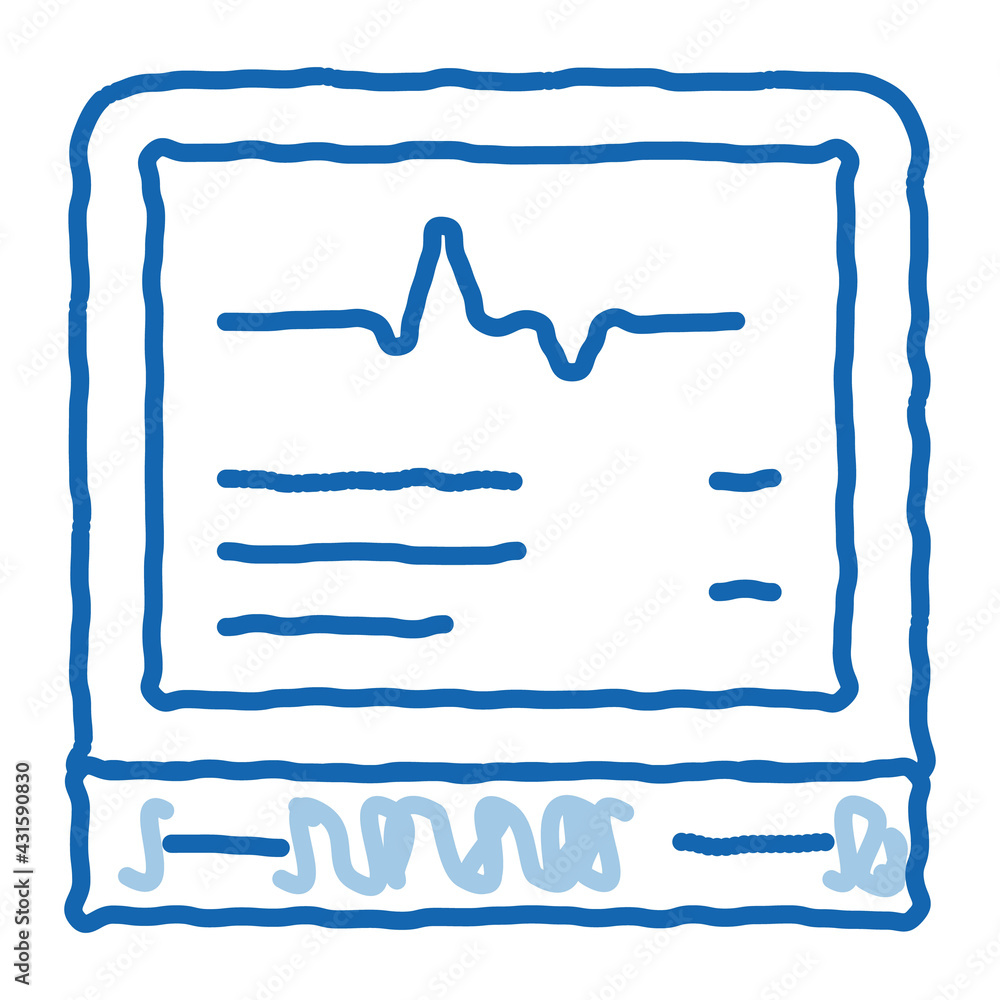 patient chart card doodle icon hand drawn illustration patient chart card doodle icon hand drawn illustration