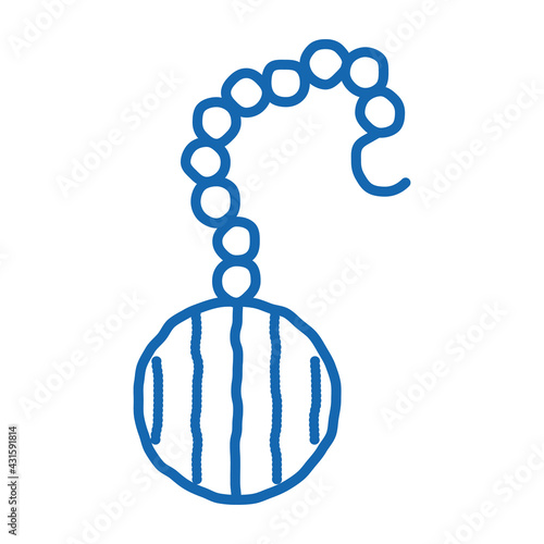 mesh spoon for filtering tea doodle icon hand drawn illustration