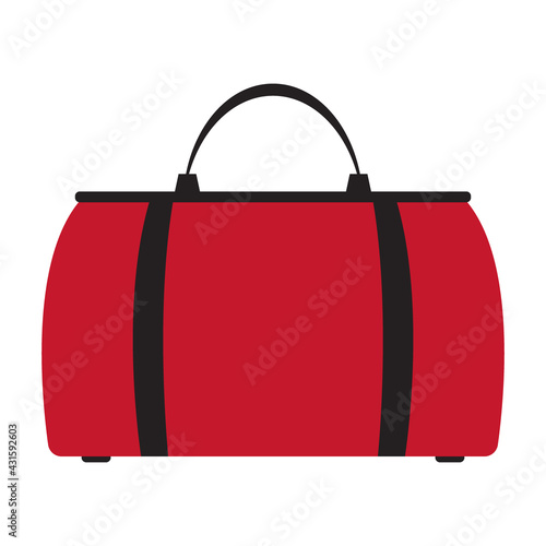 Colored travel bags isolated on white background. Vector Illustration