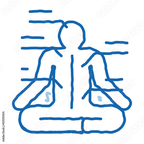 yogi traditional chinese medicine icon vector illustration