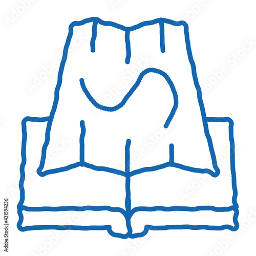integrated geography doodle icon hand drawn illustration