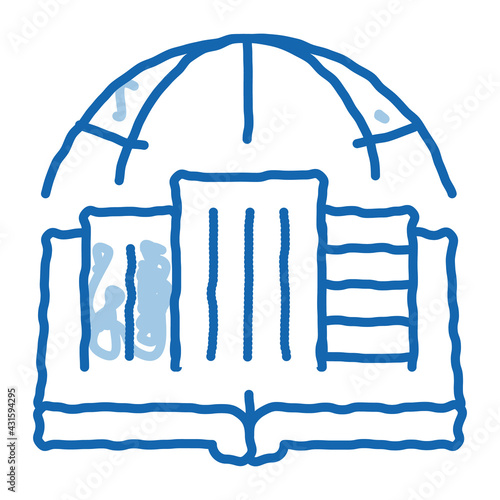 urban geography doodle icon hand drawn illustration
