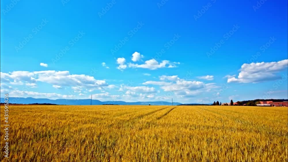 Time lapse of clouds moving over wheat fields in Oberösch, Switzerland Time lapse of clouds moving over wheat fields in Oberösch, Switzerland