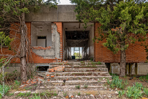 Abandoned the oldest sugar factory in Serbia. The abandoned factory buildings are in the municipality of Padinska Skela in Belgrade, Serbia.