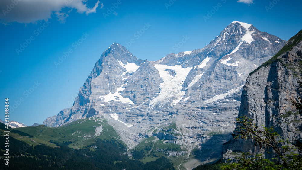 The impressive mountains and glaciers in the Swiss Alps - travel photography