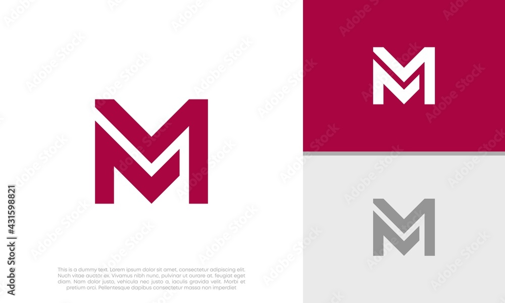 Initials M logo design. Initial Letter Logo.
Initials M logo design. Initial Letter Logo.