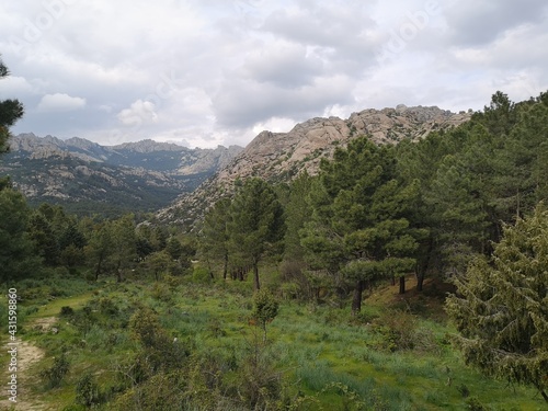 Madrid mountains and woods landscape