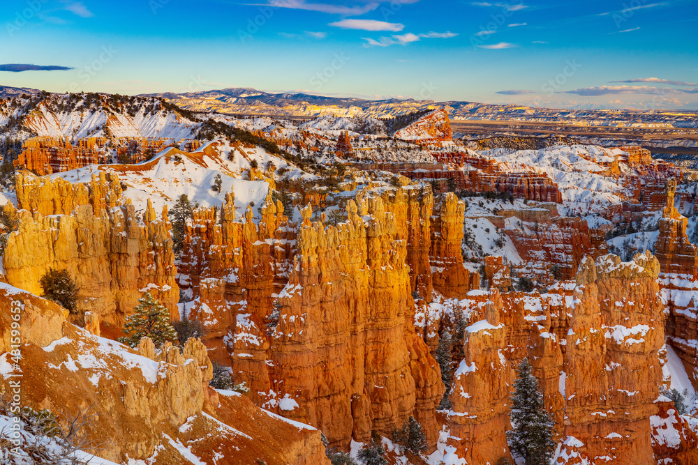 Sunset on Hoodoos in Winter