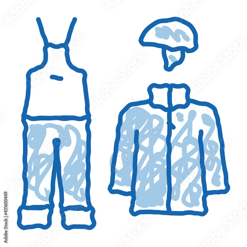 alpinism clothes doodle icon hand drawn illustration