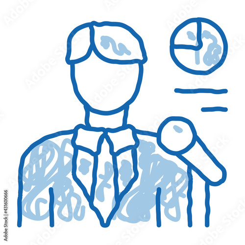 lector infographic doodle icon hand drawn illustration