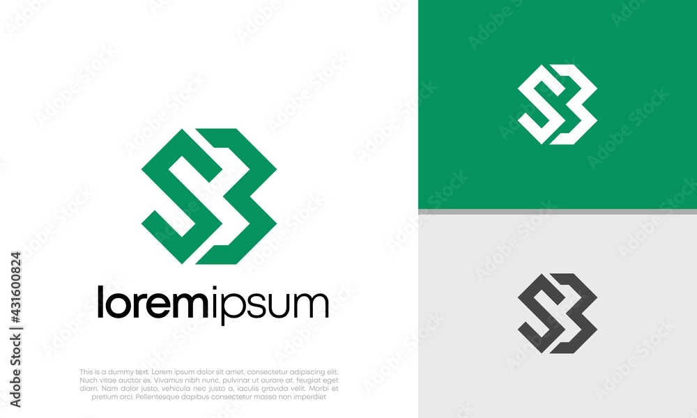 Initials SB logo design. Initial Letter Logo. Initials SB logo design. Initial Letter Logo.