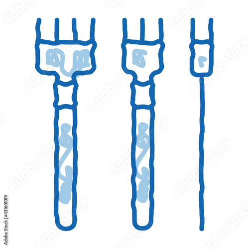 leatherworking crafting tools doodle icon hand drawn illustration