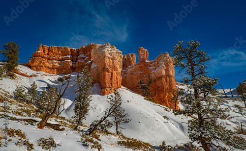 Snows of Winter on the Hoodoos of Bryce Canyon