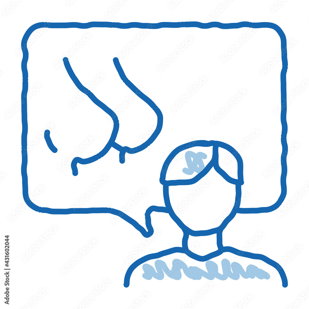 human speak about boobs doodle icon hand drawn illustration human speak about boobs doodle icon hand drawn illustration