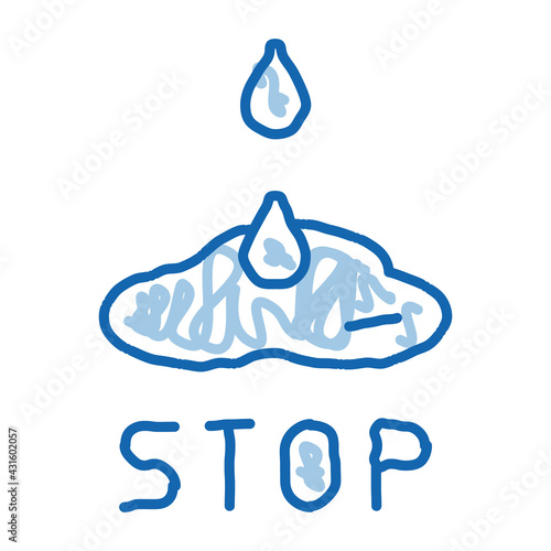 stop dropping blood doodle icon hand drawn illustration