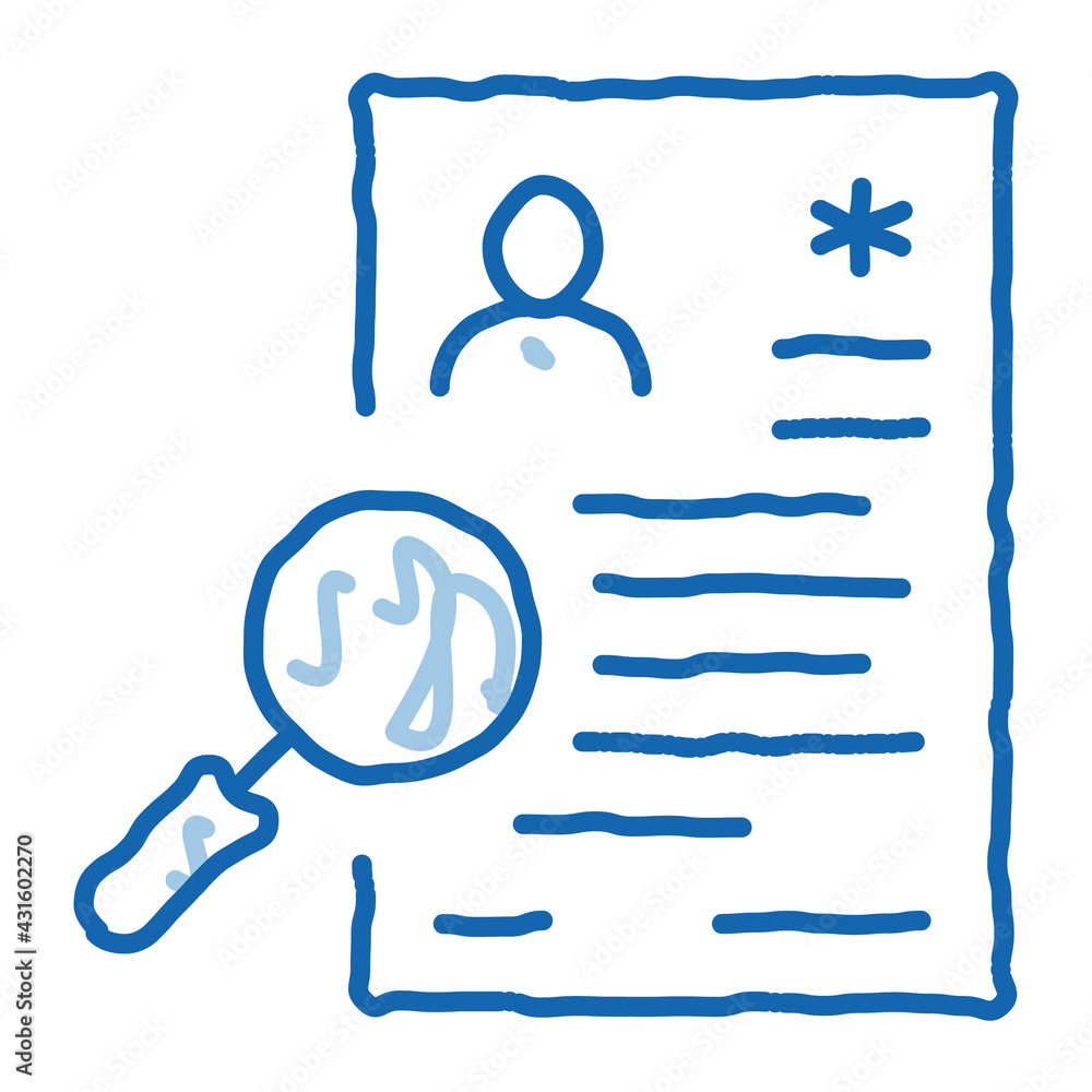 research cv doodle icon hand drawn illustration research cv doodle icon hand drawn illustration