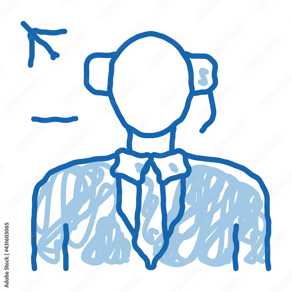 air dispatcher doodle icon hand drawn illustration