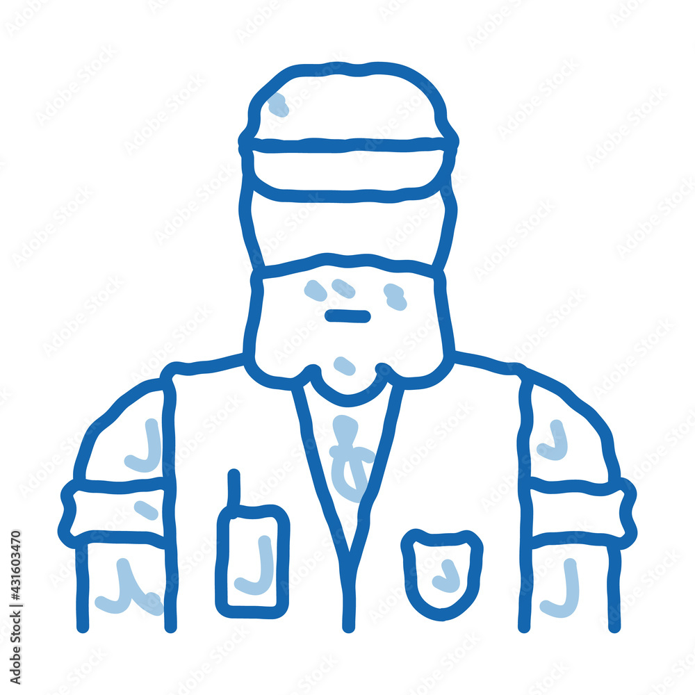 forester man doodle icon hand drawn illustration forester man doodle icon hand drawn illustration