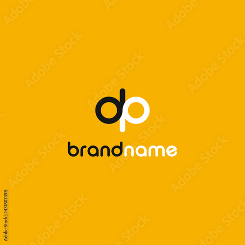 DP letter logo design for company, dp lowercase logo