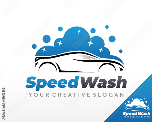 Car Wash Logo. Cleaning Car Logo design vector