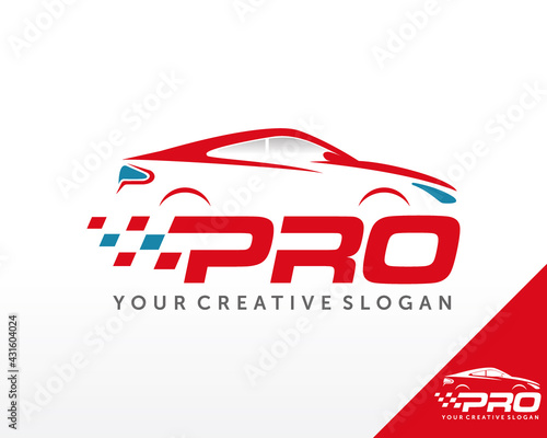 Sport Car Logo. Automotive  Car Showroom  Car Dealer Logo Design Vector