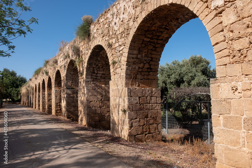 The 200 year old Ottoman aqueduct, supplied water from Cabri springs to Acco, western Galilee, Israel. © A.Pushkin