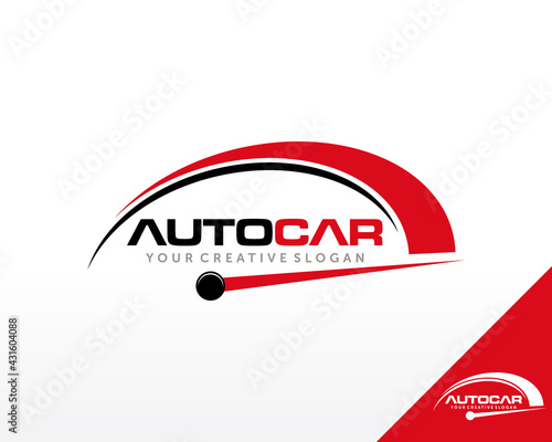 Automotive Logo. Speedometer Logo Design Vector