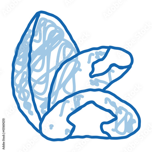 brazil nut icon vector outline illustration
