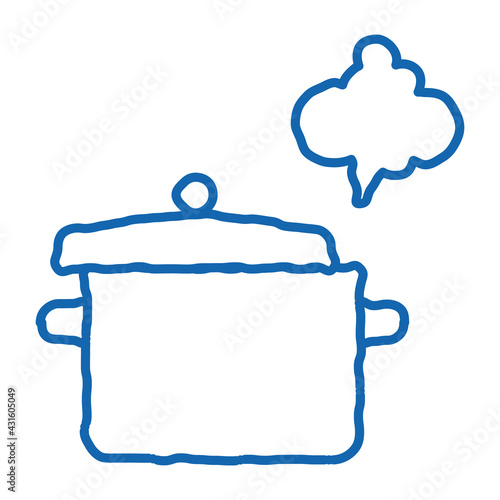cooking odor doodle icon hand drawn illustration