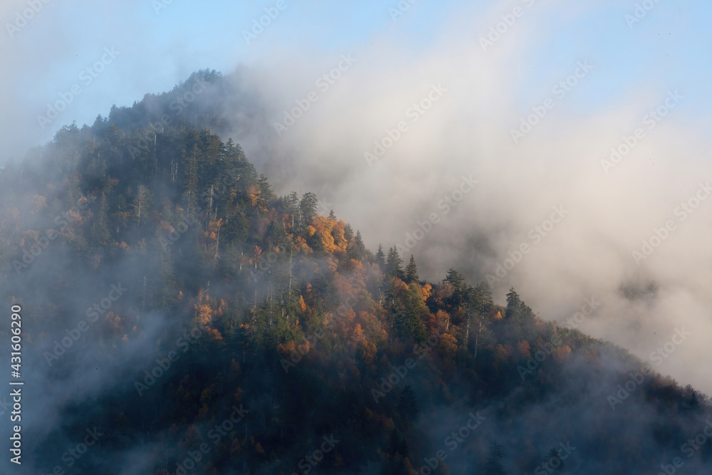 Fototapeta premium Mountain Morning with clouds