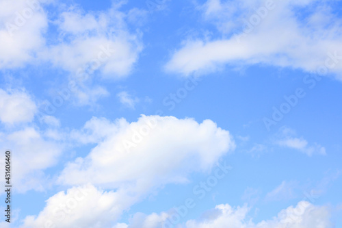 Clouds scattered in a blue sky