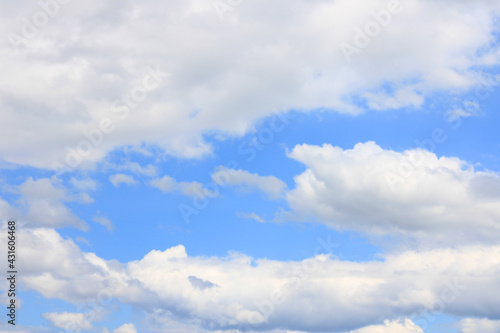 Clouds scattered in a blue sky