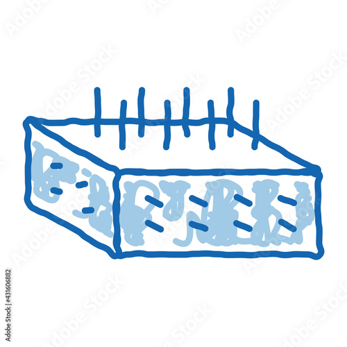 house foundation fittings doodle icon hand drawn illustration