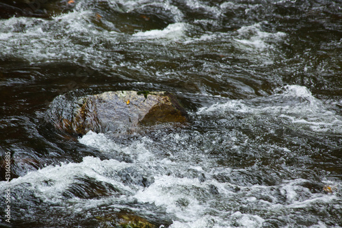 Cascading stream in black and white