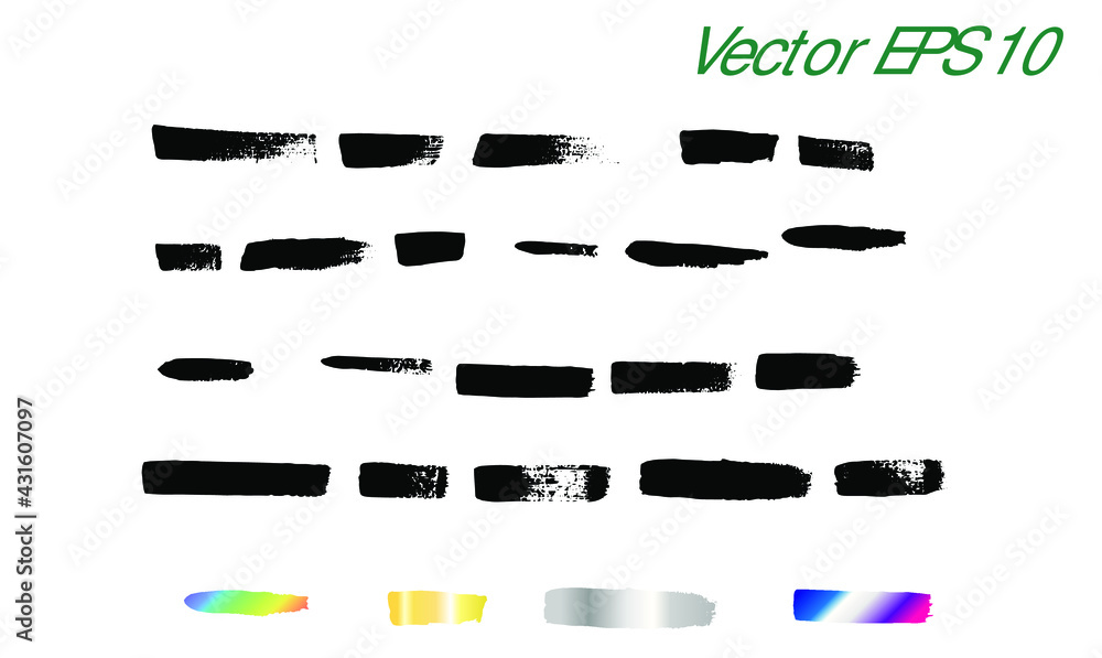 Textured brush stroke, hand-drawing lines in black color, vector EPS 10. Acrylic paint lines. Textured brush stroke, hand-drawing lines in black color, vector EPS 10. Acrylic paint lines.