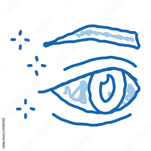 eyelid surgery result doodle icon hand drawn illustration